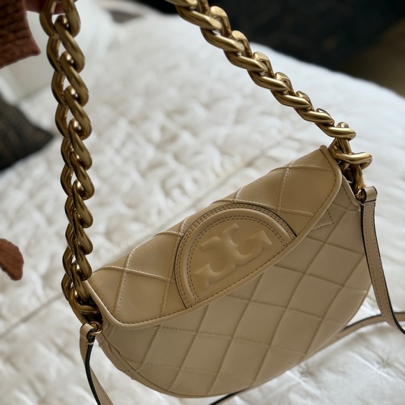 Tory Burch Mini Fleming Soft Crescent Shoulder Bag - Picture 3 of 4
